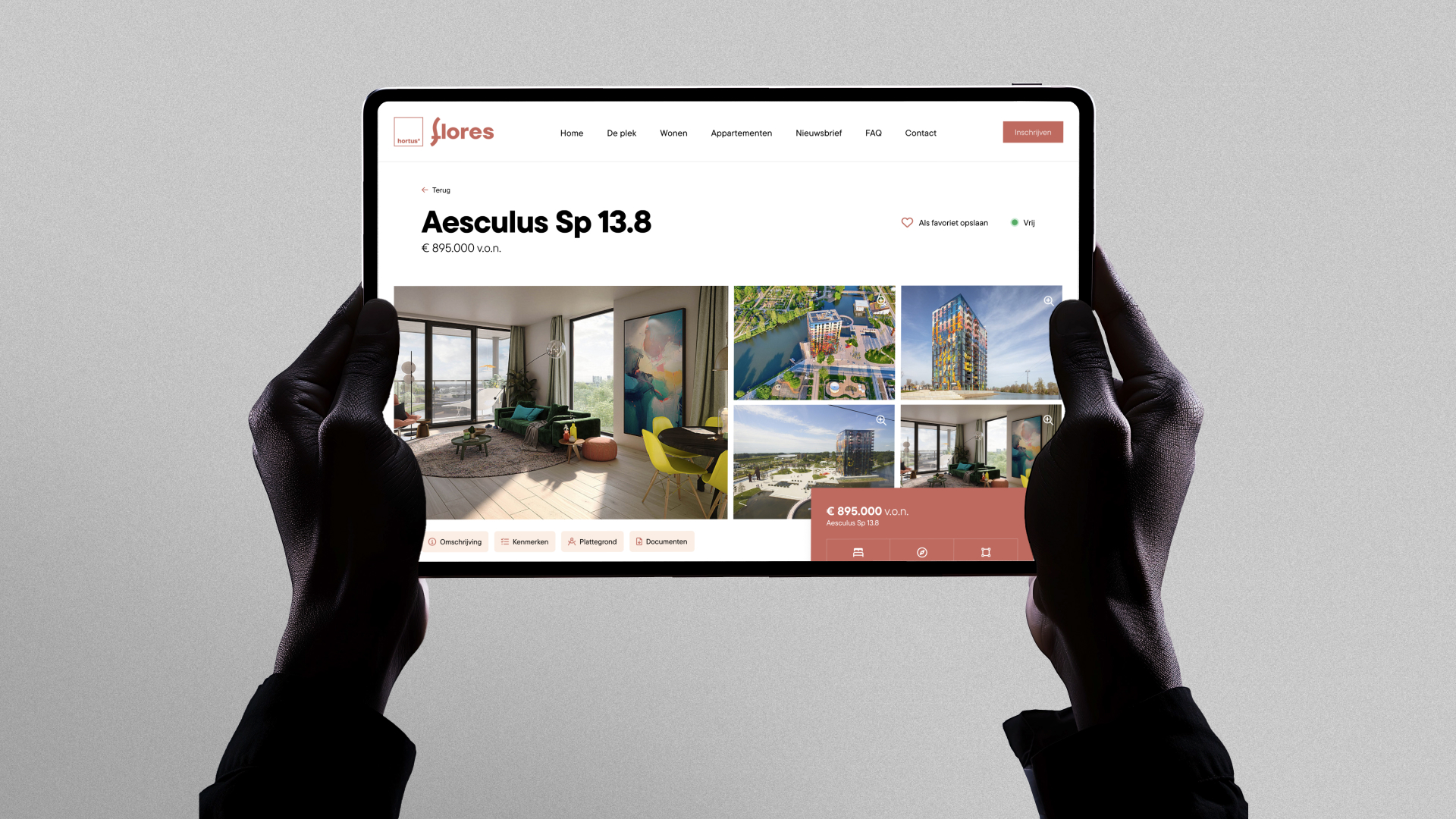 Mockup showing visual gallery of a house detail page